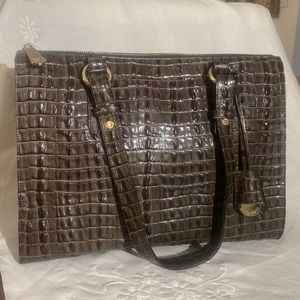 Brahmin gray shoulder bag